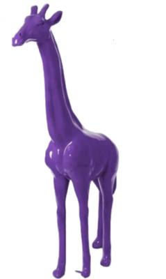  Sculpture en Résine Girafe Violet - 210cm