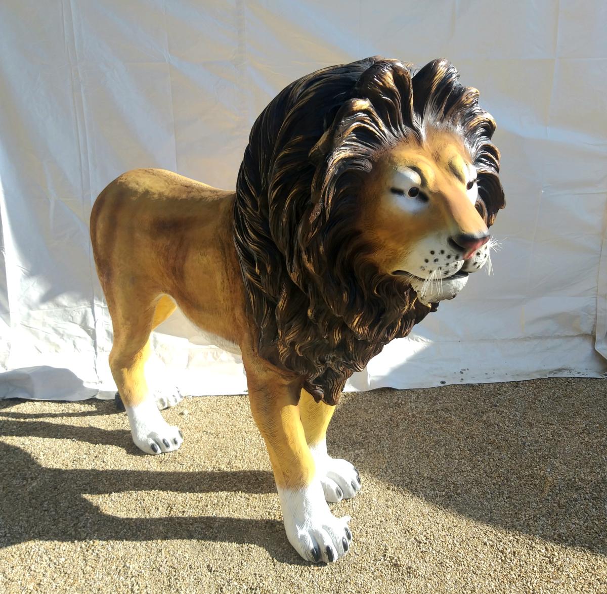 Statue LION en resine grandeur nature LIVRAISON OFFERTE