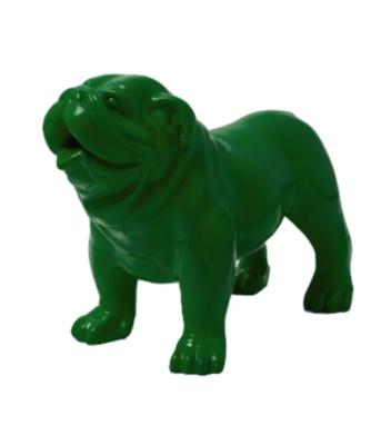 Statue Bulldog anglais en résine Vert - 30cm