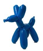 Statue en Résine chien ballon Bleu - 70cm