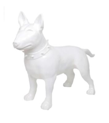 Statue en Résine Bull Terrier Blanc - 60cm