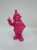 Statue en résine d’un Nain Fun Fushia  - H 33 cm