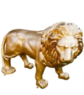 Sculpture Lion Gold colorée XXL - L 190cm