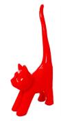 Statue En Résine Chat Rouge - 30cm