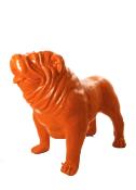 Sculpture Bulldog Anglais en Résine Orange XXL - 160cm