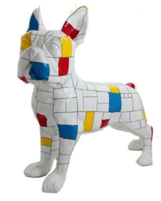 Statue en Résine Bulldog Français Mondrian - 180cm