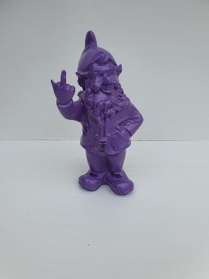 Statue en résine d’un Nain Fun Violet  - H 33 cm