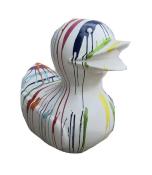 Sculpture Canard design Trash Blanc XXL - L 90cm