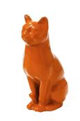 Statue En Résine Chat Assis Orange - 40cm