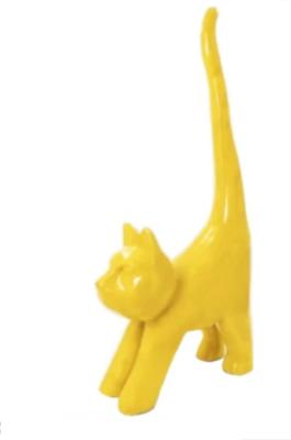 Sculpture En Résine Chat Jaune XXL - 210cm