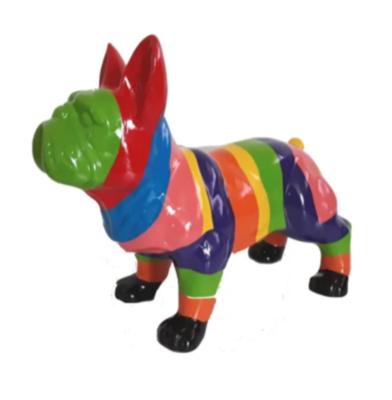 Statue en résine Bulldog Français Multicolore  - 45 cm