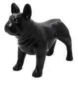 Statue en Résine Bulldog Français Noir - 90cm