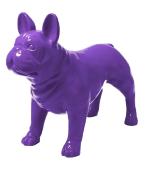 Statue en Résine Bulldog Français Violet - 90cm
