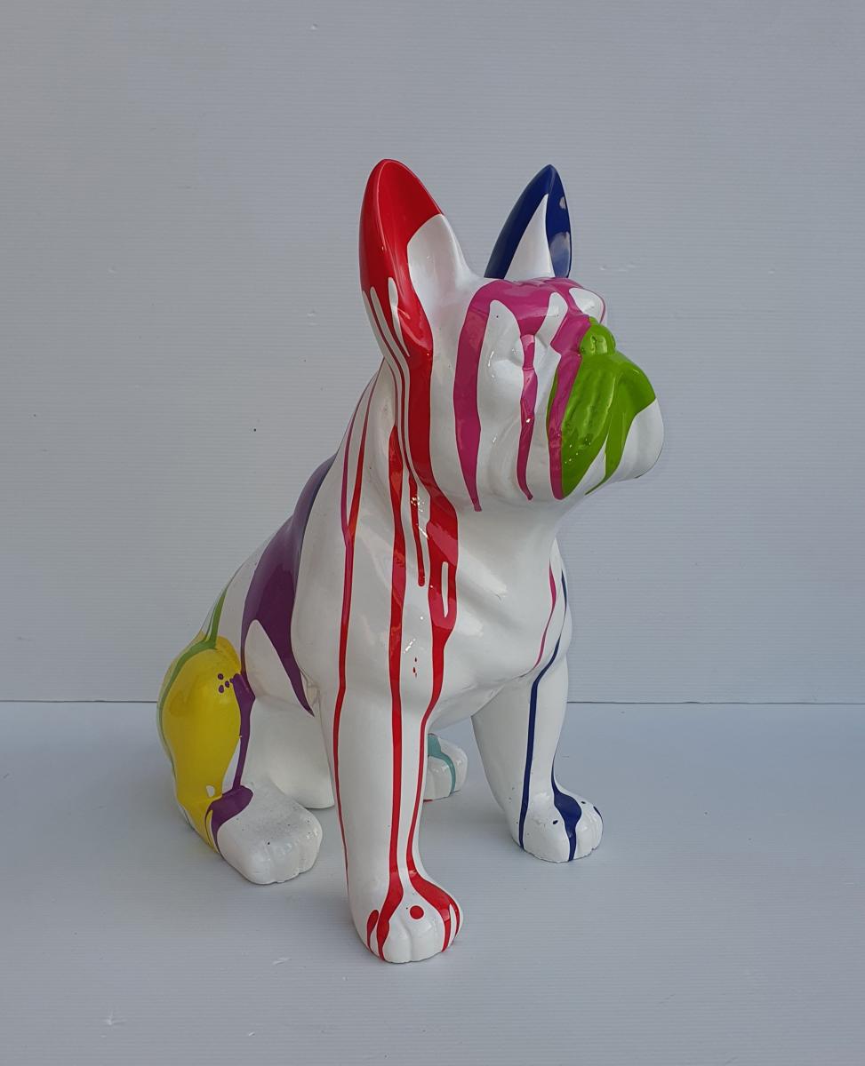 Statue Bulldog Français en resine trash LIVRAISON OFFERTE