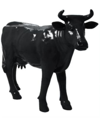 Statue en résine d'une Vache Noir - 140 cm