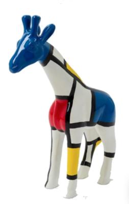 Statue Girafe en Résine Mondrian - 50cm