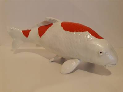 Sculpture en resine de Carpe Koi L-65cm