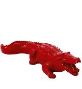 Statue en Résine d'un Crocodile Rouge L-70cm