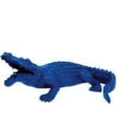 Sculpture en résine d'un Crocodile Bleu - L 130cm