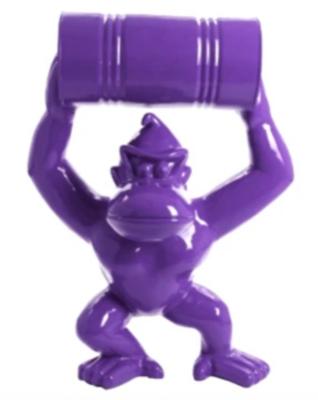 Statue en résine Donkey Kong Bidon Violet -100cm
