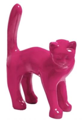 Sculpture En Résine Chat Rose - 105cm