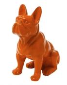 Statue en Résine Bulldog Français Assis Orange - 45cm