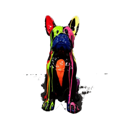 Bouledogue Français Trash Noir Couleur 80cm Classique 
