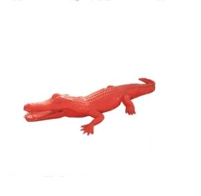 Sculpture en résine d'un Crocodile Rouge L-215cm