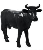 Statue en résine d'une Vache Noir - 140 cm