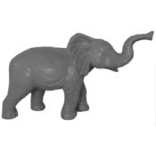 Sculpture en résine Éléphant Gris - 185cm