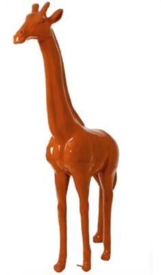  Sculpture en Résine Girafe Orange - 210cm