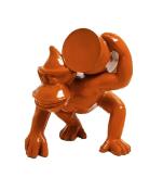 Statue en Résine Gorille bidon Orange - 60cm