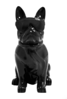 Statue en Résine Bulldog Français Karl Noir - 80cm