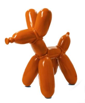 Statue en Résine chien ballon Orange XXL - 120cm