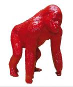 Sculpture en résine Gorille XXL Rouge  - 130cm