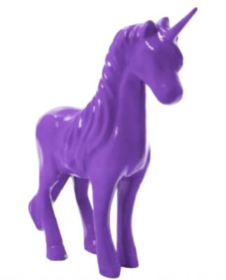 Sculpture Licorne en résine Violet - 50cm