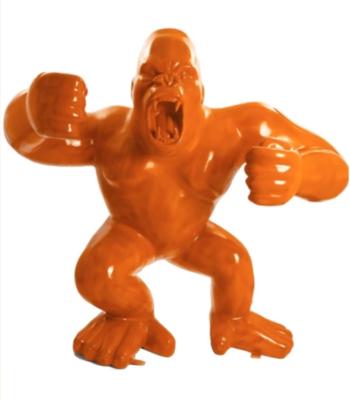 Statue en Résine Gorille Orange  - 120cm 