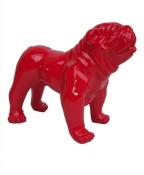 Statue Bulldog anglais en résine Rouge - 30cm