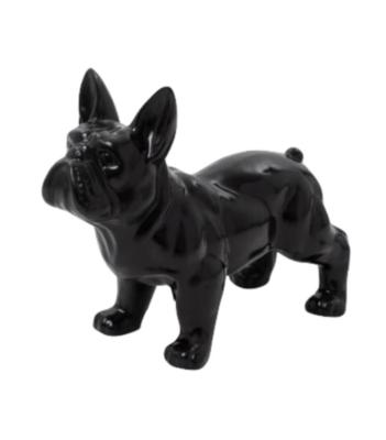 Statue en résine Bulldog Français Noir - 45 cm