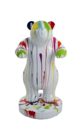 Statue Panda Résine Design Trash Blanc - H 180cm