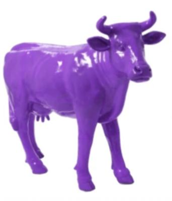Statue en résine d'une Vache Violet - 140 cm