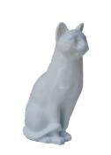 Statue En Résine Chat Assis Blanc - 40cm