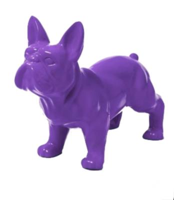 Statue en résine Bulldog Français Violet - 45 cm