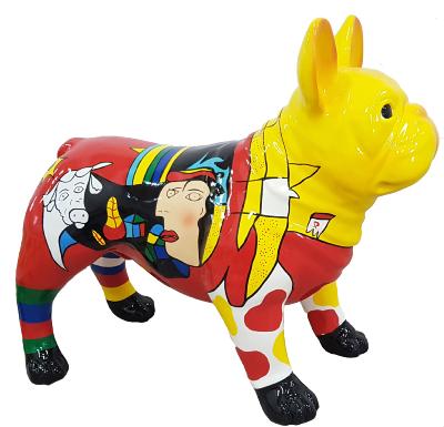 Sculpture Bulldog Français Picasso ULTRA BRILLANT L-90cm