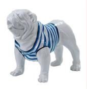 Statue Bulldog anglais en résine Marinière - 60cm