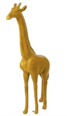  Sculpture en Résine Girafe Jaune - 210cm