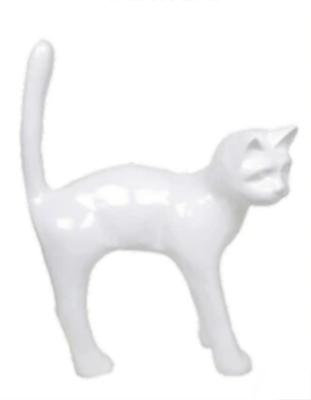 Statue En Résine Chat Blanc - 45cm