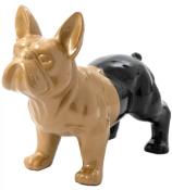 Statue en résine Bulldog Français Or et Noir - 45 cm