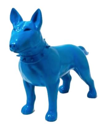 Statue en Résine Bull Terrier Bleu - 60cm