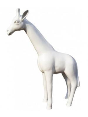 Statue Girafe en résine Blanc - 110cm